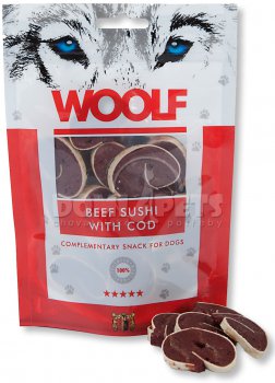 WOOLF pochoutka Beef sushi with Cod 100g