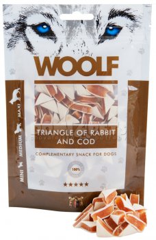 WOOLF pochoutka Rabbit and Cod Triangle 100g