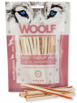 WOOLF pochoutka soft Chicken with Cod sandwich long 100g
