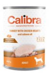 Calibra dog konzerva Adult krůta a kuřecí srdíčka 400g