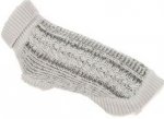 Svetr s copánky pro psy TWIST šedá 30cm Zolux
