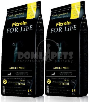 Fitmin For Life Adult Mini 2 x 12kg SLEVA -184,-Kč