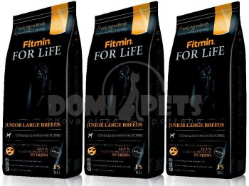 Fitmin For Life Junior Large Breed 3 x 15kg SLEVA -532,-Kč