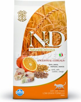 N&D Low Grain Cat Adult Codfish & Orange 5kg