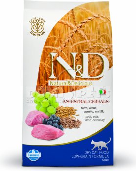 N&D Low Grain Cat Adult Lamb & Blueberry 300g
