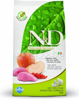 N&D Grain Free Dog Adult Mini Boar & Apple 800g