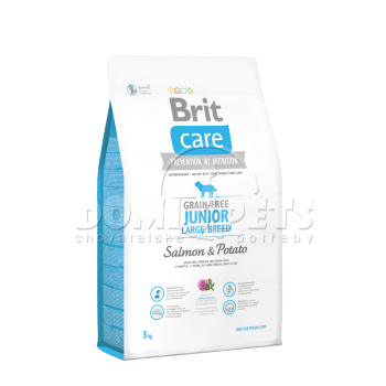 Brit Care Grain-free Junior Large Breed  Salmon & Potato 3kg