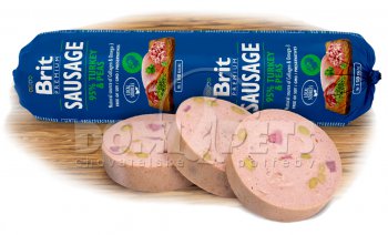 Brit Sausage Turkey & Peas 800g