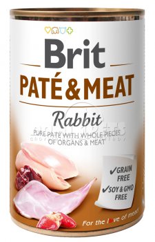 Brit Dog konzerva Paté & Meat Rabbit 400g