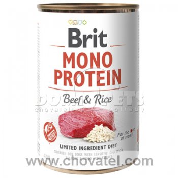 Brit Dog konzerva Mono Protein Beef & Brown Rice 400g