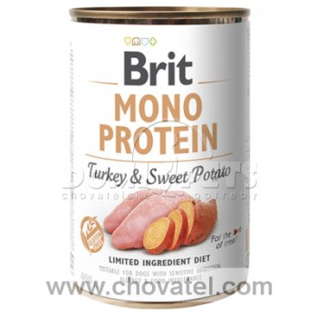 Brit Dog konzerva Mono Protein Turkey & Sweet Potato 400g