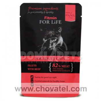 Fitmin For Life Cat Pouch adult Beef 85g