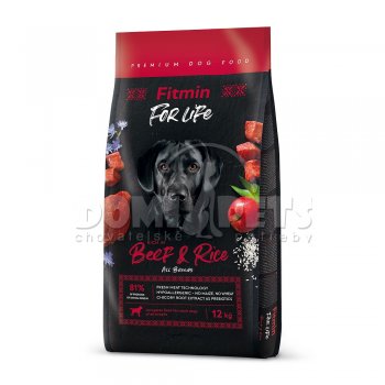 Fitmin dog For Life Beef & Rice 12kg 